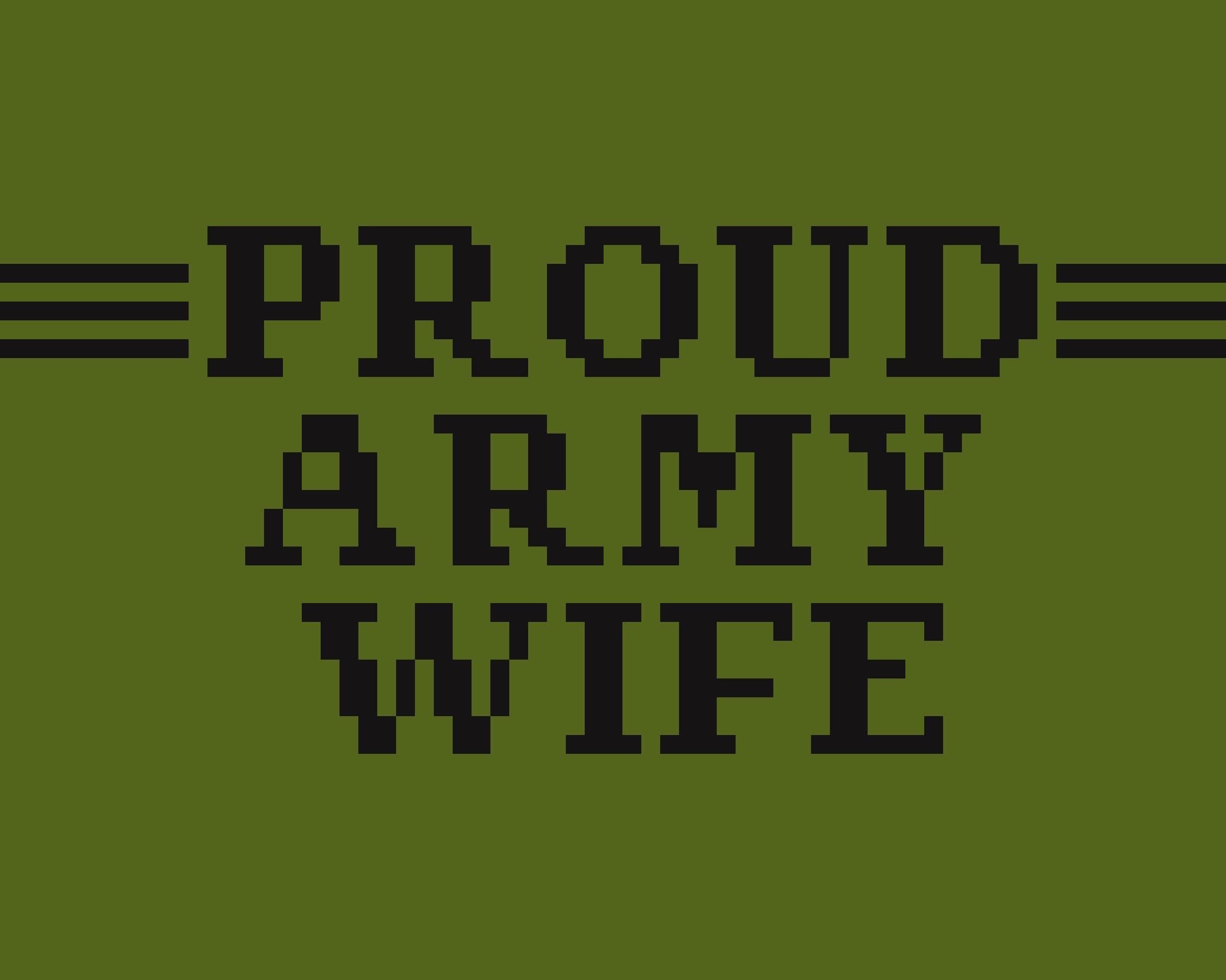 Proud Army Wife Needlepoint Stitch Chart Digital Download