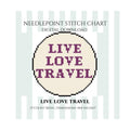 Live Love Travel Ornament Needlepoint Stitch Chart Digital Download