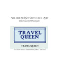 Travel Queen Needlepoint Stitch Chart Digital Download
