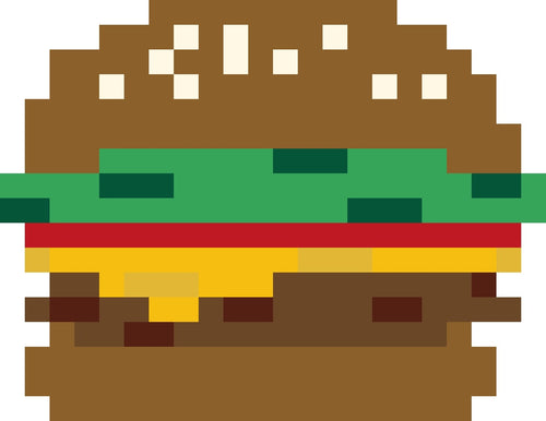 Cheeseburger Mini Painted Canvas