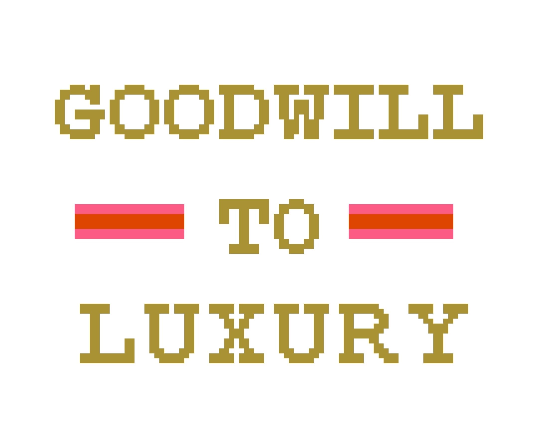 Goodwill To Luxury Needlepoint Stitch Chart Digital Instant Download