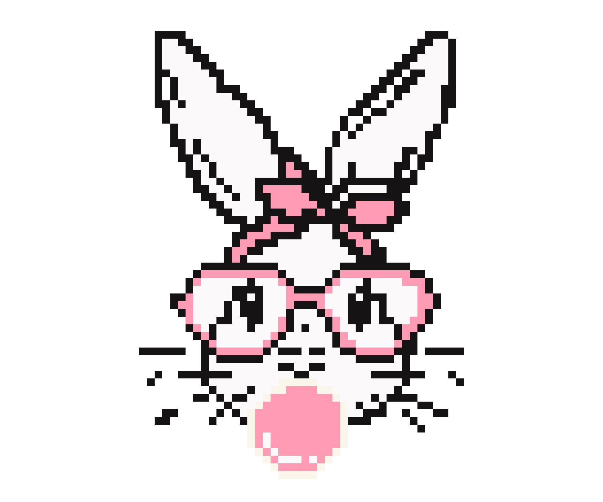 Rabbit Bubble Gum Painted Canvas