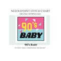 90’s Baby Needlepoint Stitch Chart Digital Download
