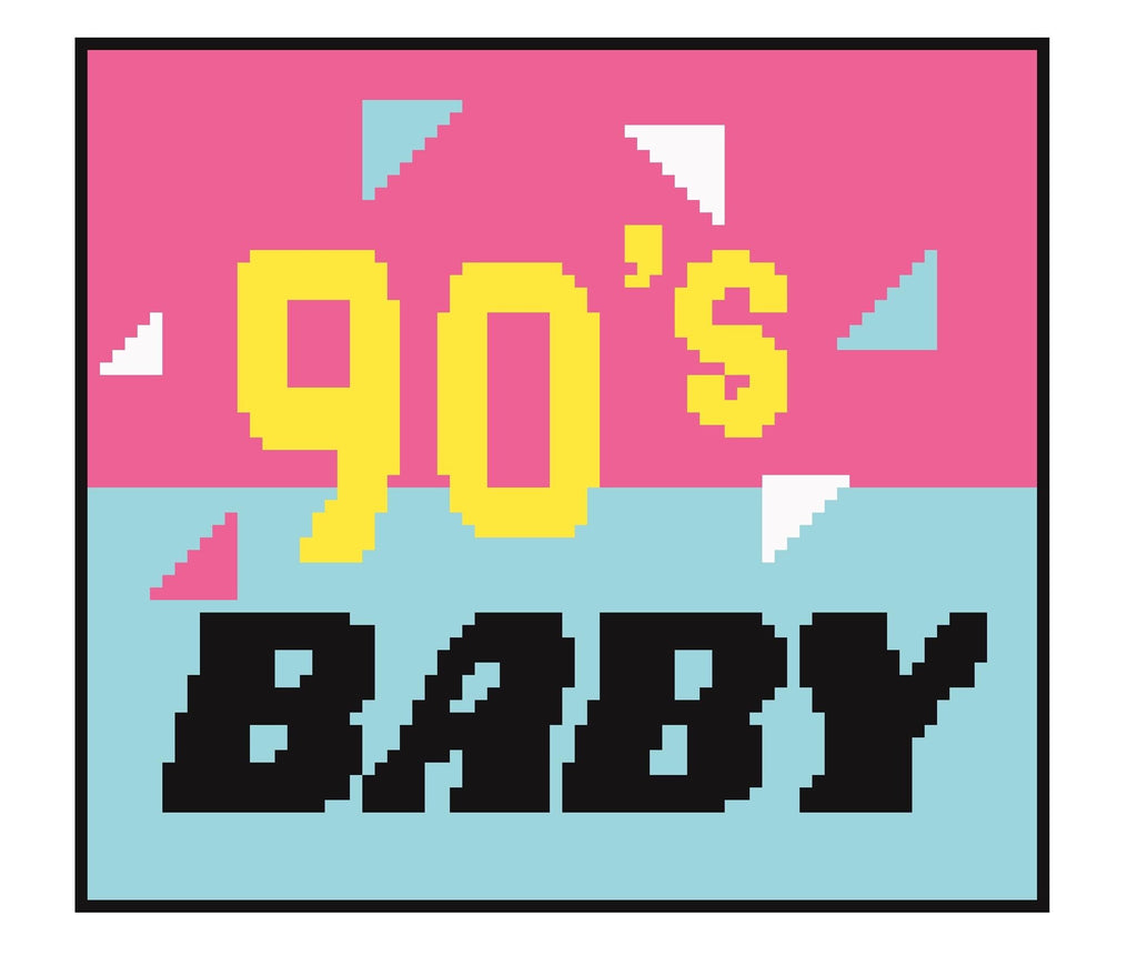 90’s Baby Needlepoint Stitch Chart Digital Download