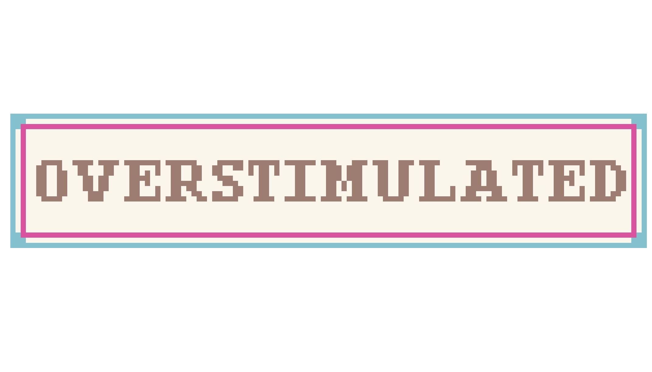 Overstimulated Needlepoint Stitch Chart Digital Instant Download