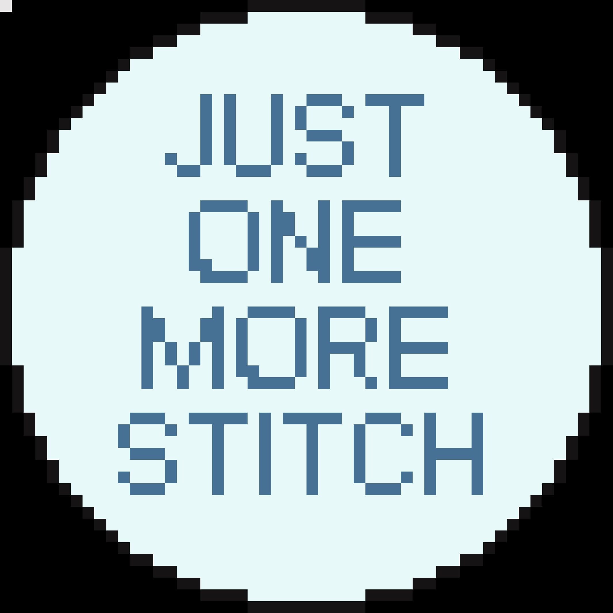 Just One More Stitch Ornament Needlepoint Stitch Chart Digital Download