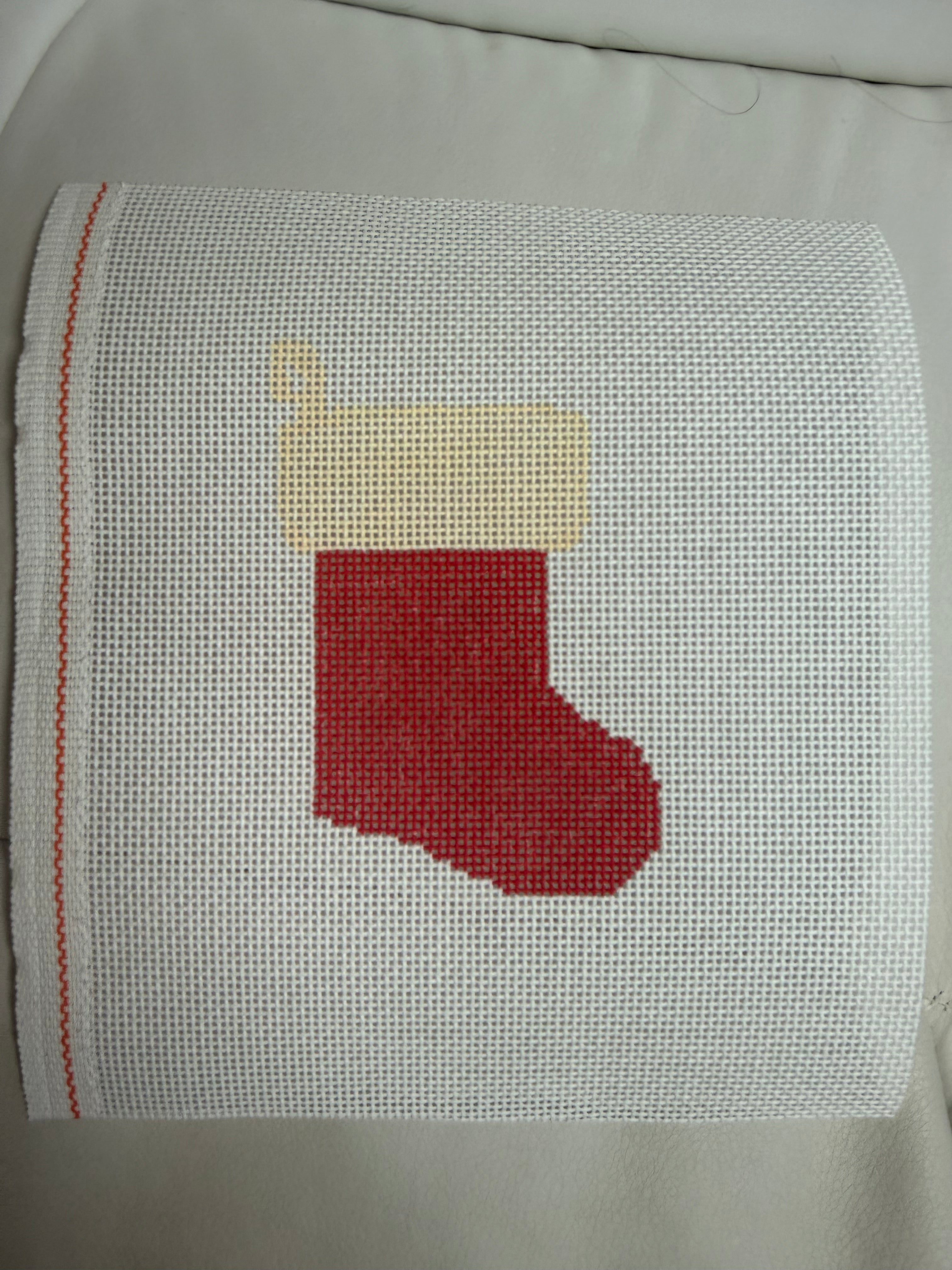 Classic Mini Stocking Needlepoint Canvas