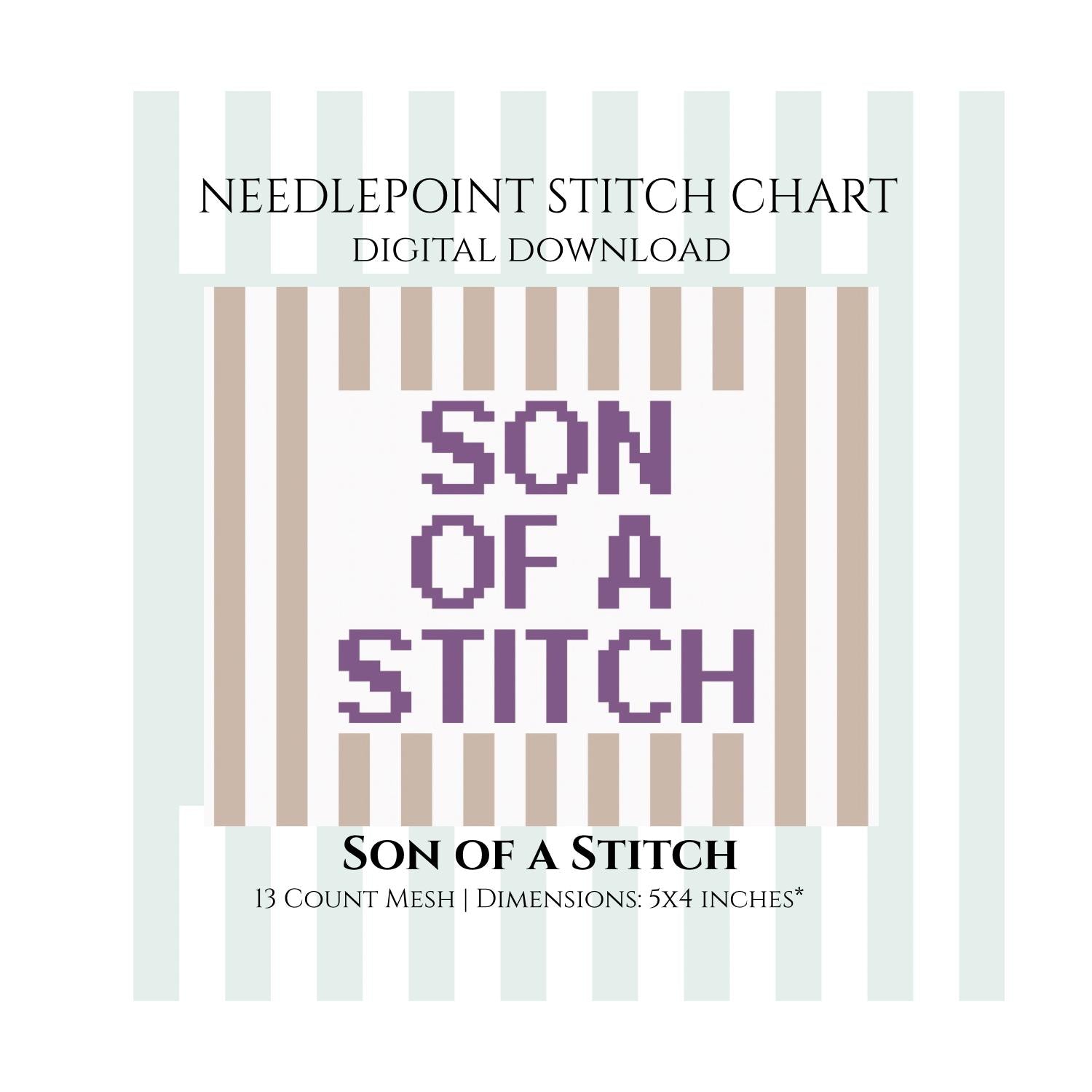 Son Of A Stitch Needlepoint Stitch Chart Instant Digital Download
