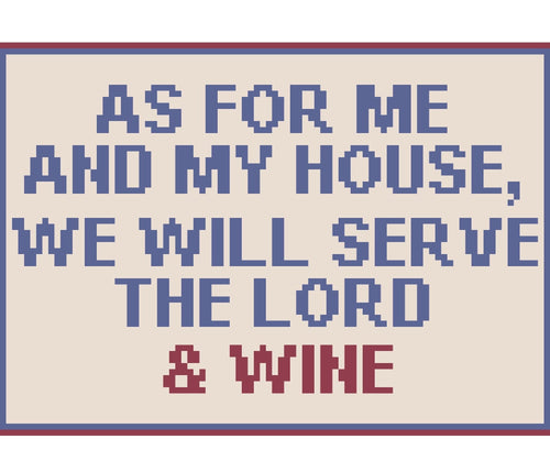 As For Me And My House Needlepoint Stitch Chart Digital Download