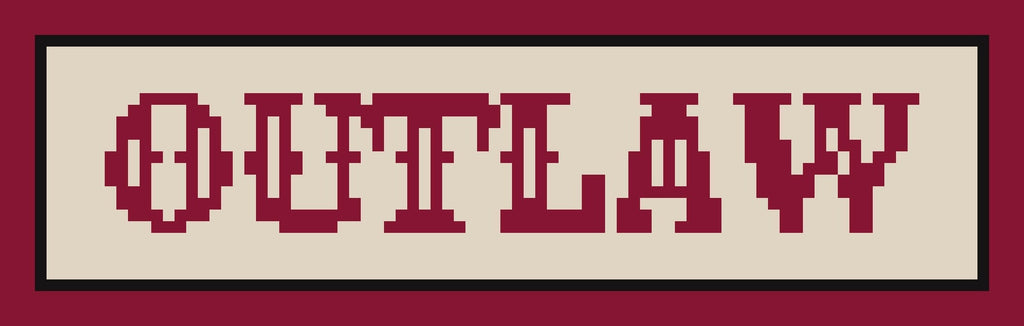 OUTLAW Needlepoint Stitch Chart Digital Download