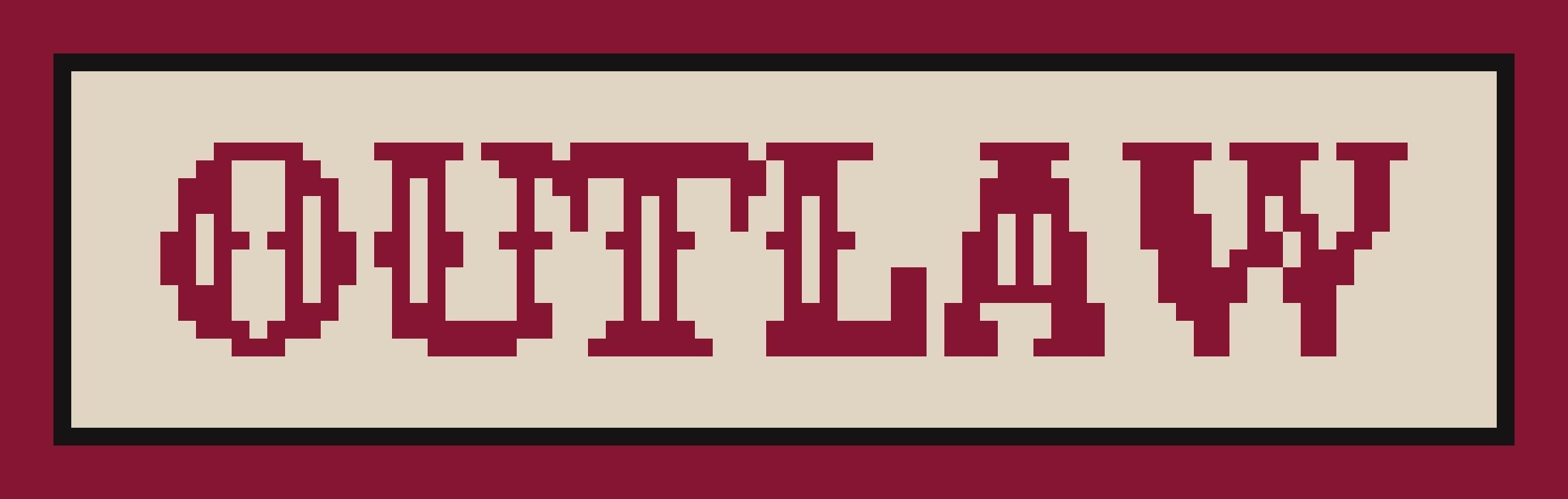 OUTLAW Needlepoint Stitch Chart Digital Download