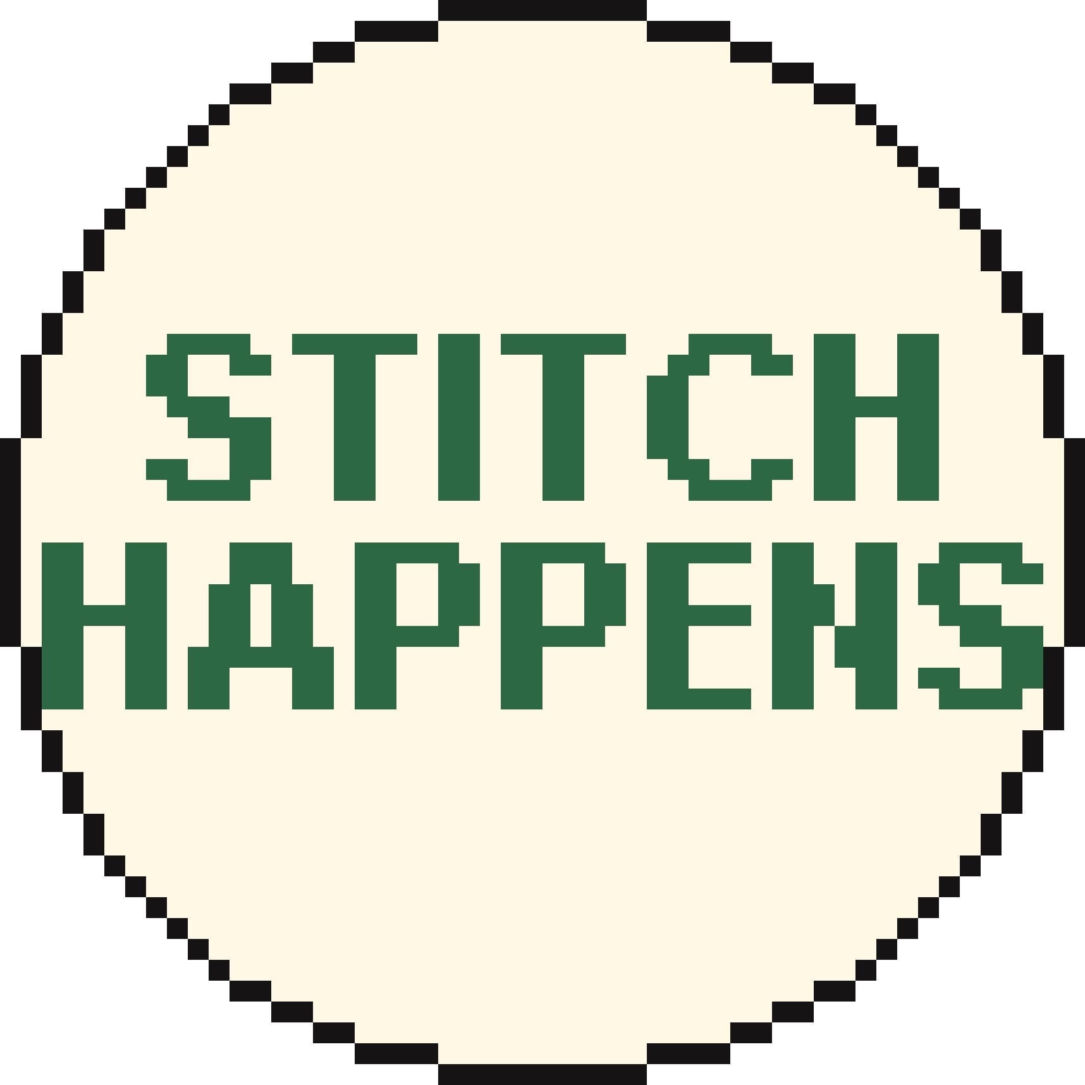 Stitch Happens Ornament Needlepoint Stitch Chart Digital Download