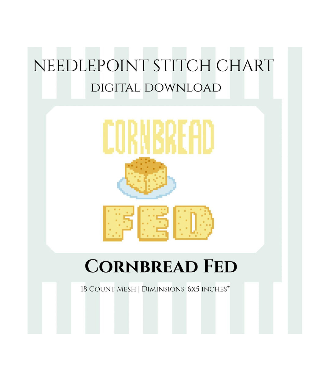 Cornbread Fed Needlepoint Stitch Chart Digital Download