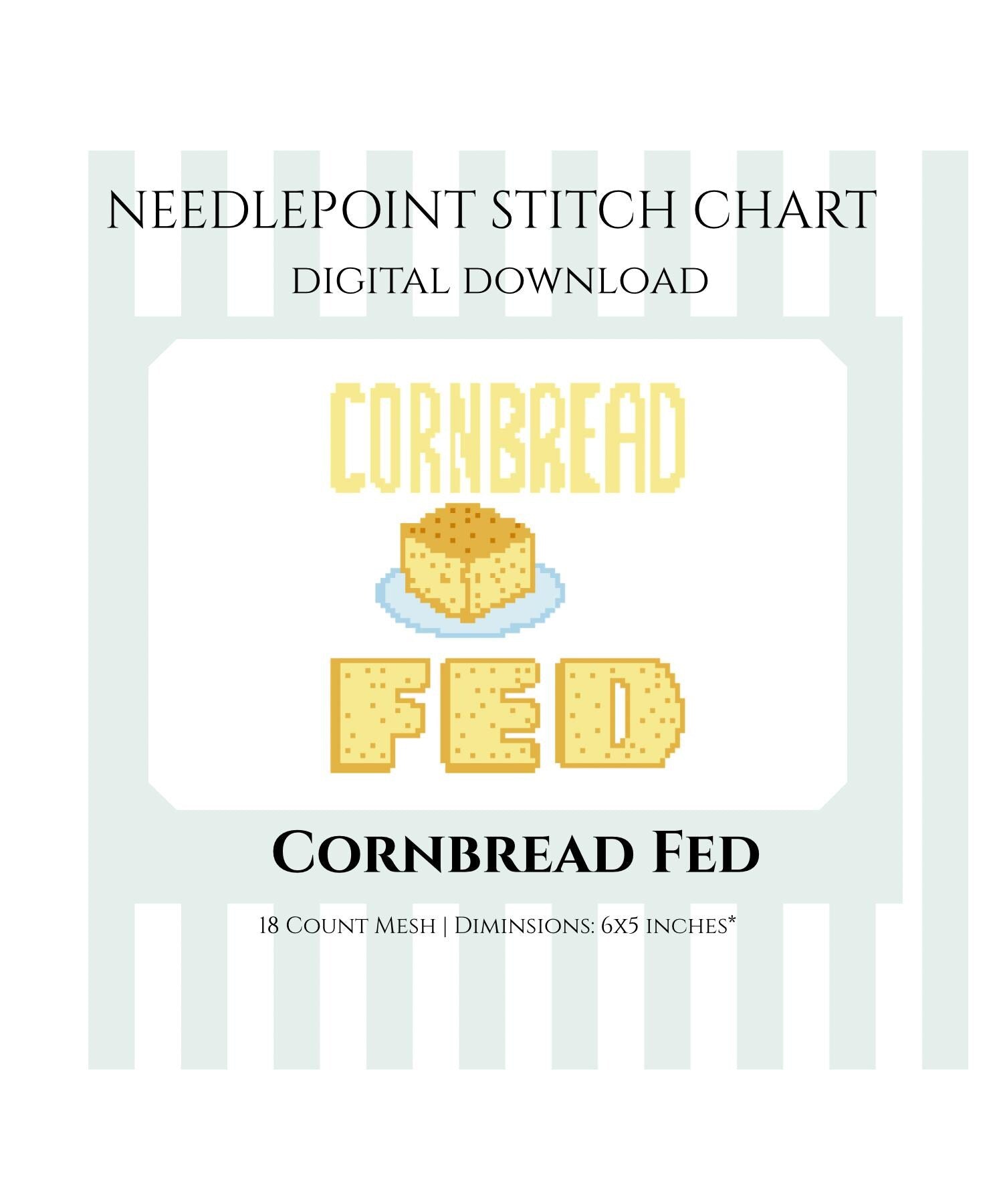 Cornbread Fed Needlepoint Stitch Chart Digital Download