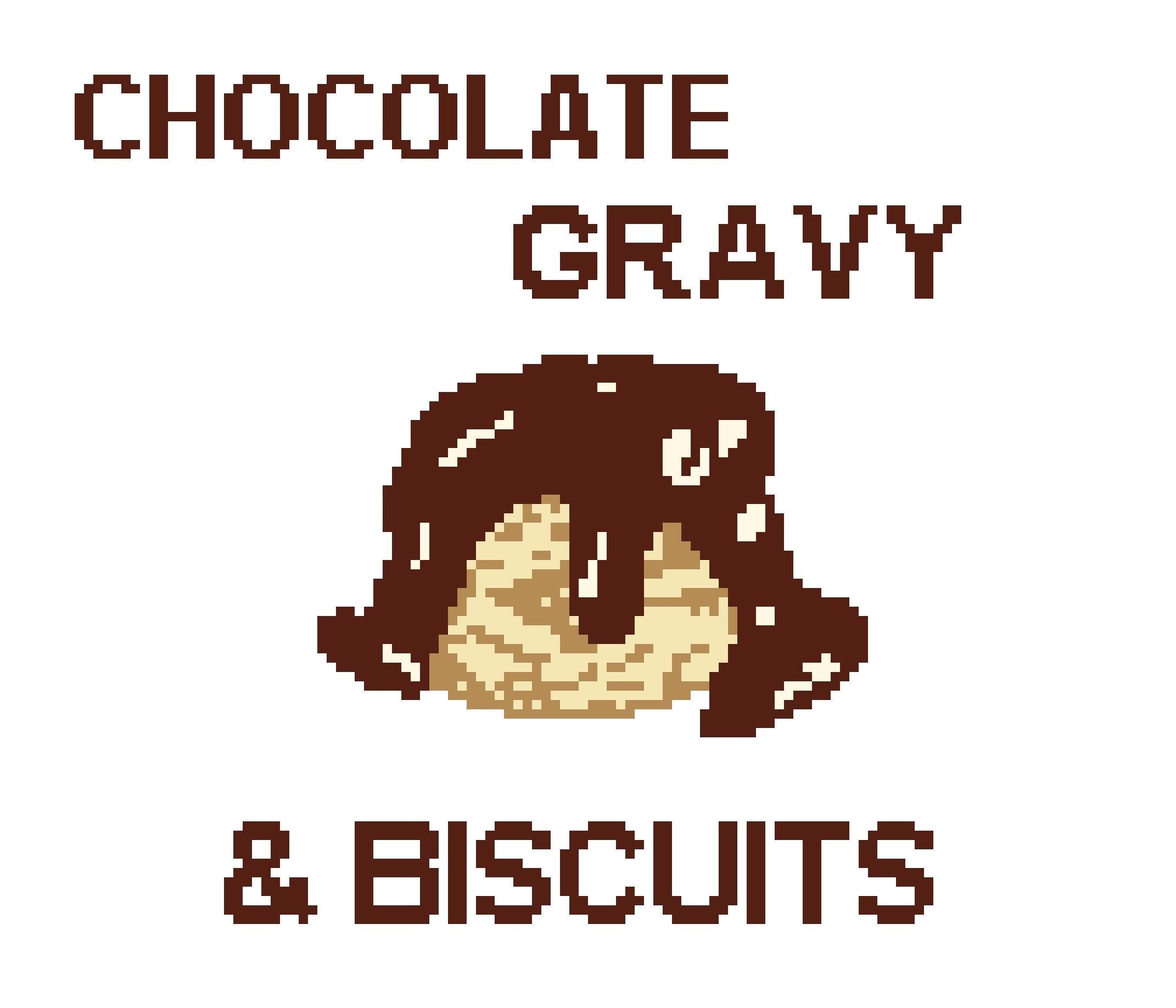 Chocolate Gravy & Biscuits Needlepoint Stitch Chart Digital Download