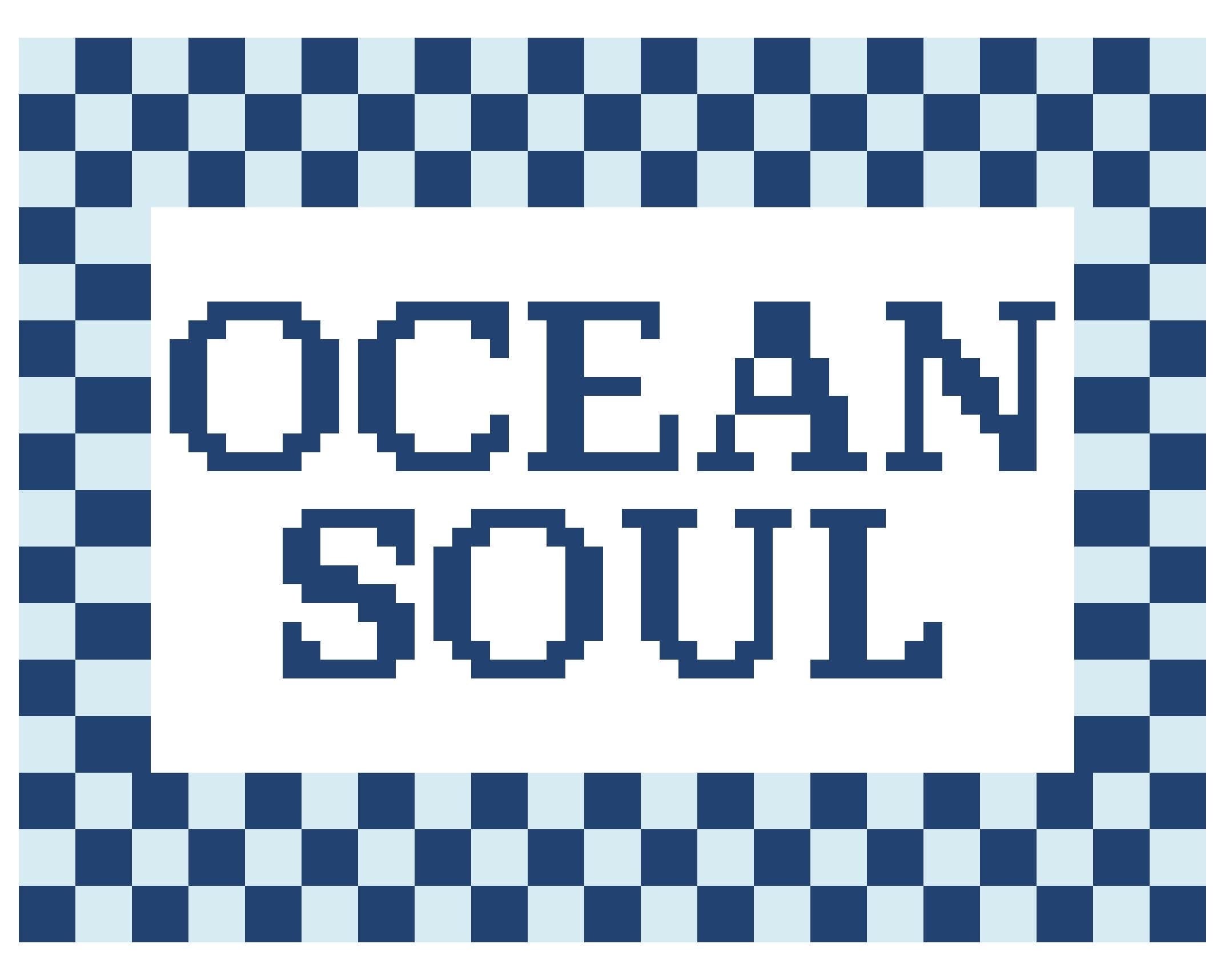 Ocean Soul Needlepoint Stitch Chart Instant Digital Download