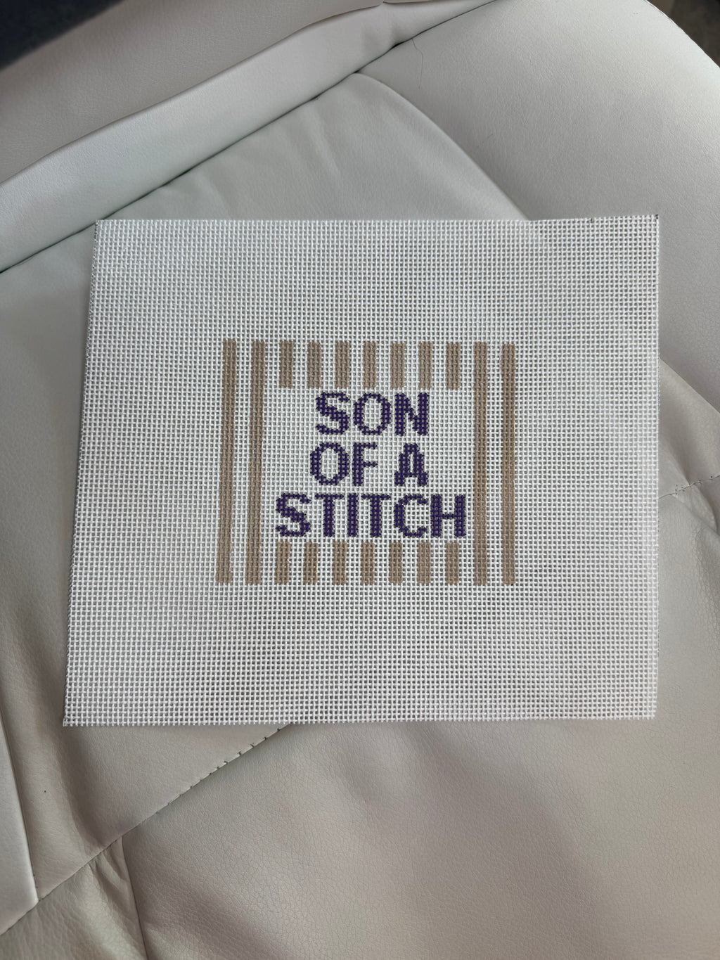 Son of a Stitch Painted Canvas
