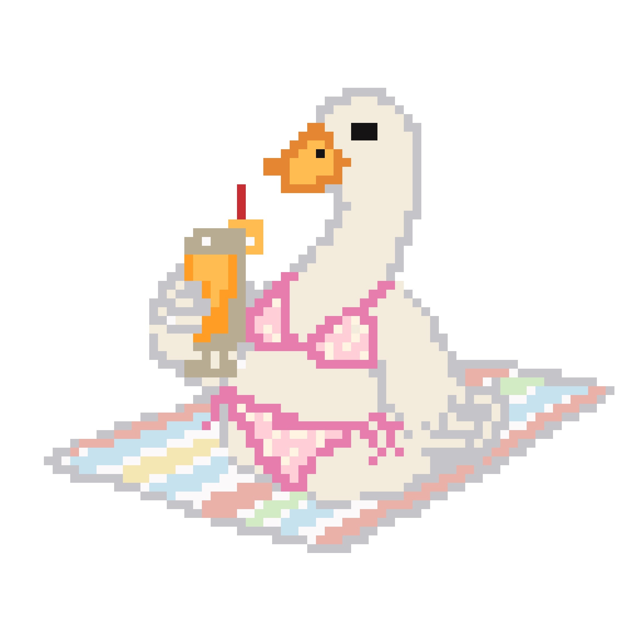 Beach Babe -Sassy Goose Collection Painted Canvas