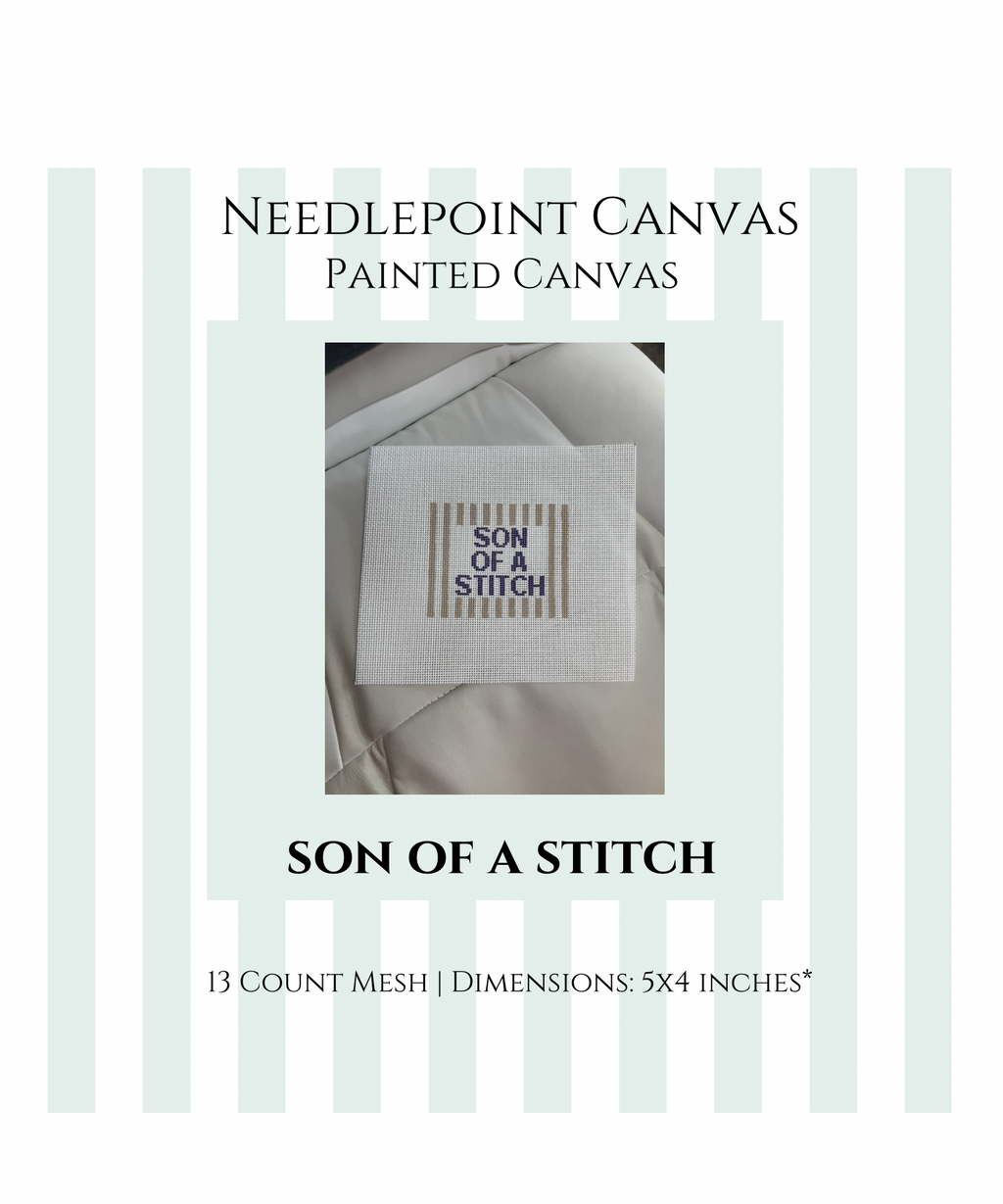Son of a Stitch Painted Canvas