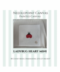 Ladybug Heart Mini Painted Canvas