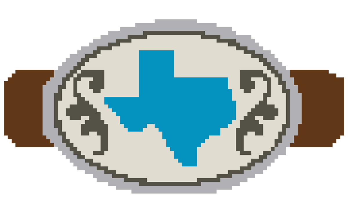 Texas Belt Buckle Needlepoint Design