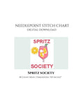 Spritz Society Needlepoint Stitch Chart Digital Instant Download