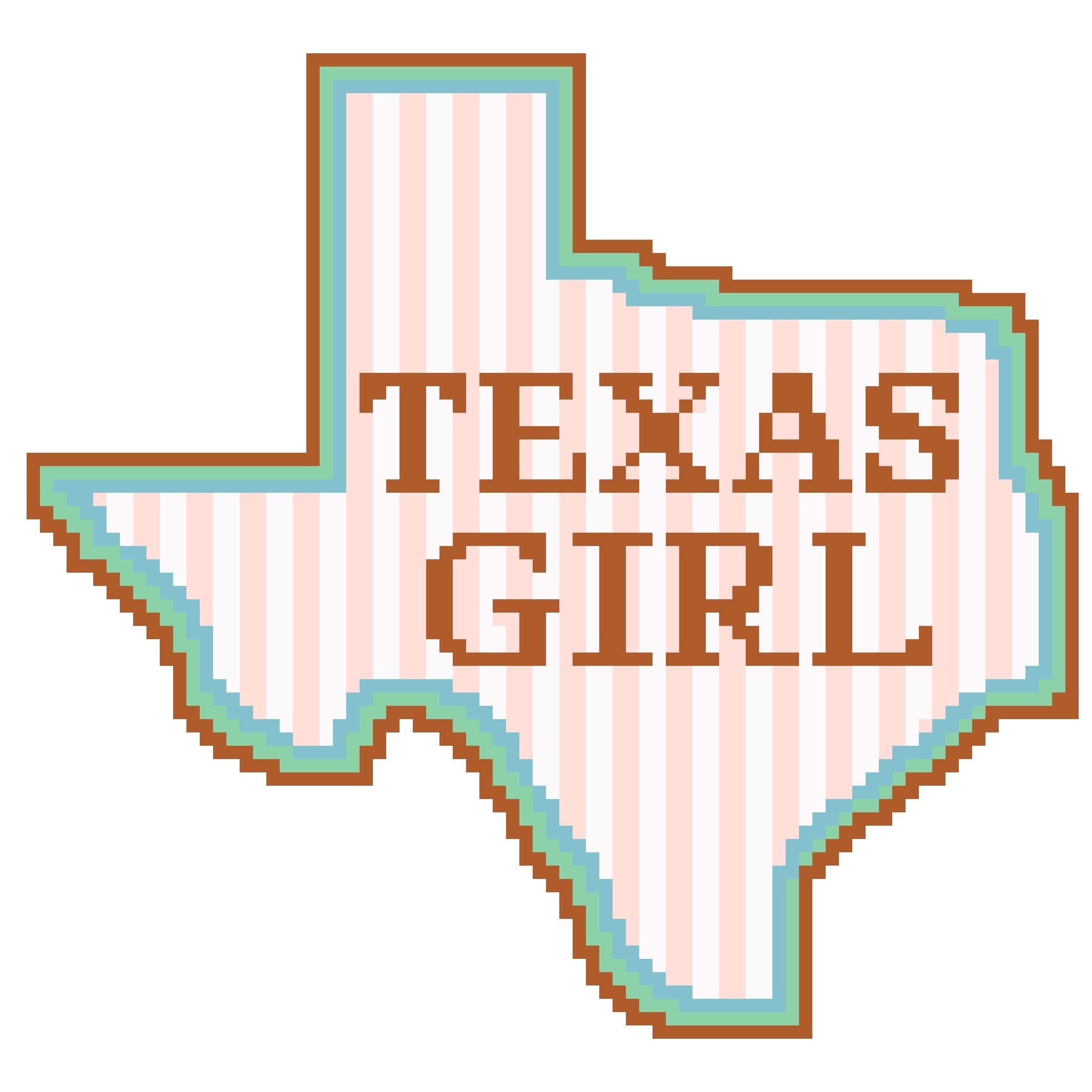 Texas Girl Needlepoint Stitch Chart Digital Download