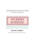 Granny Hobbies Needlepoint Stitch Chart Digital Download