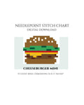 Cheeseburger Mini Needlepoint Stitch Chart Digital Download