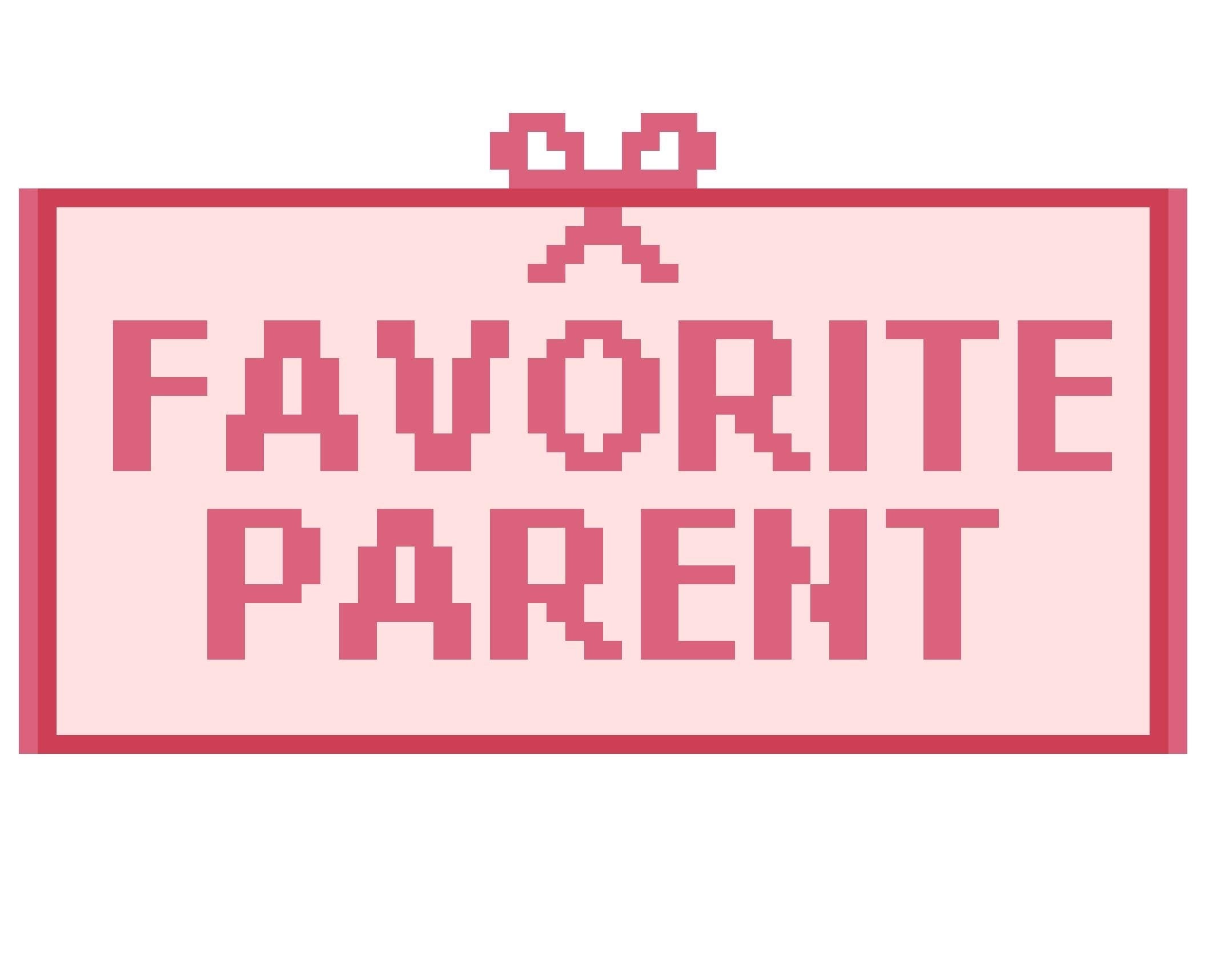 Favorite Parent Needlepoint Stitch Chart Digital Download