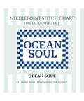Ocean Soul Needlepoint Stitch Chart Instant Digital Download